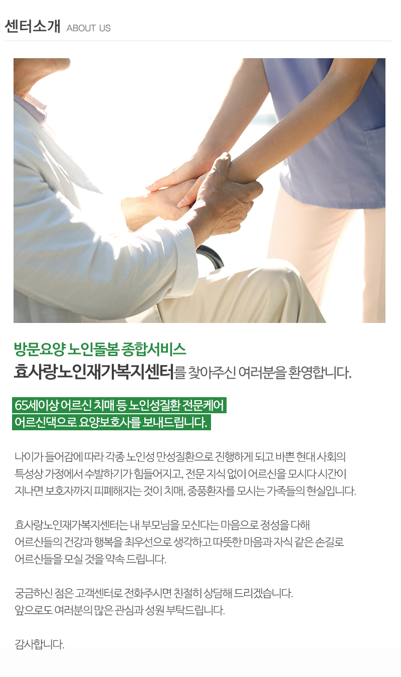 효사랑노인재가복지센터_내용